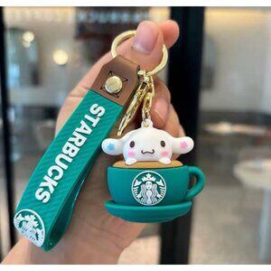 Cute cinnamaroll Cup Starbucks Keychain Green